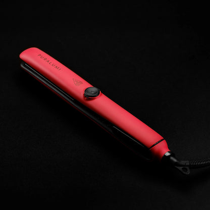 närbild steamhair röd